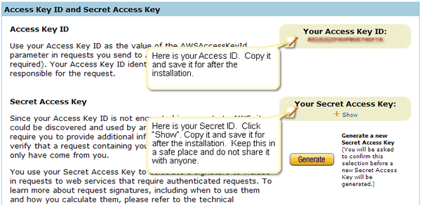Amazon Access IDs