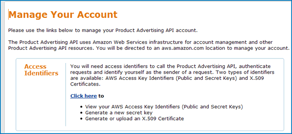 Locate Amazon Access IDs